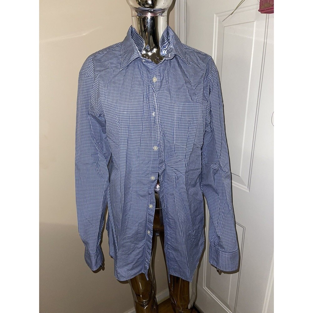 Pre Owned J Crew Blue & White Stripe Long Sleeve Button Down Shirt.